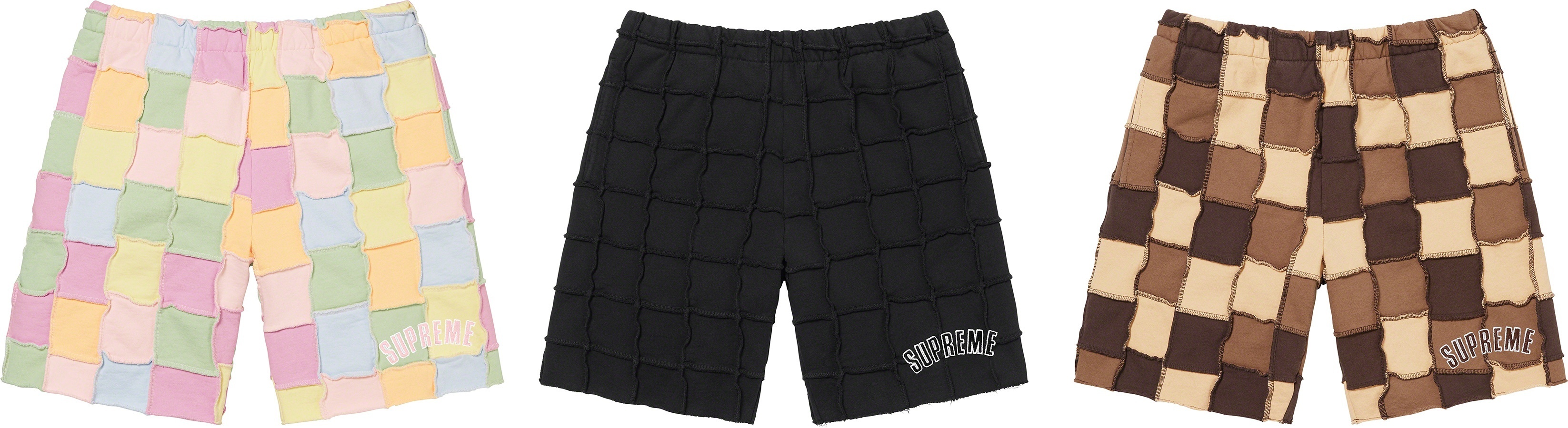 Reverse Patchwork Sweatshort